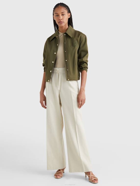 ז'קט קוצים בטנה פרחוני קרסט NX201982 צבא ירוק Tommy Hilfiger