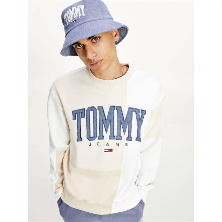 טומי ג'ינס סווטשירט קולג'י לגברים NX2019850 ya8 ivo משי Tommy Hilfiger