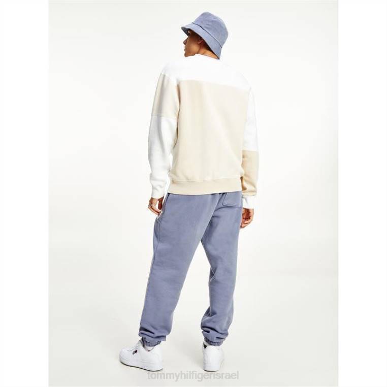 טומי ג'ינס סווטשירט קולג'י לגברים NX2019850 ya8 ivo משי Tommy Hilfiger