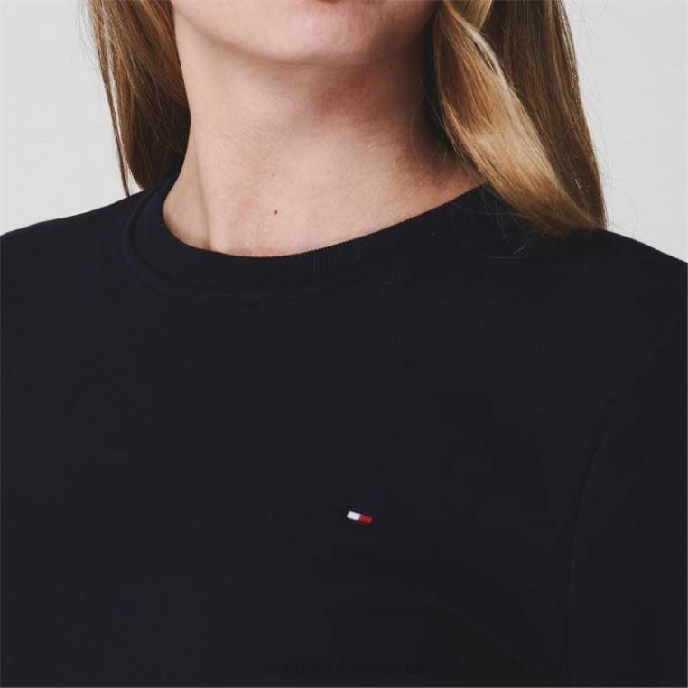 נשים סווטשירט עם צווארון מורשת NX2019890 חצות 403 Tommy Hilfiger
