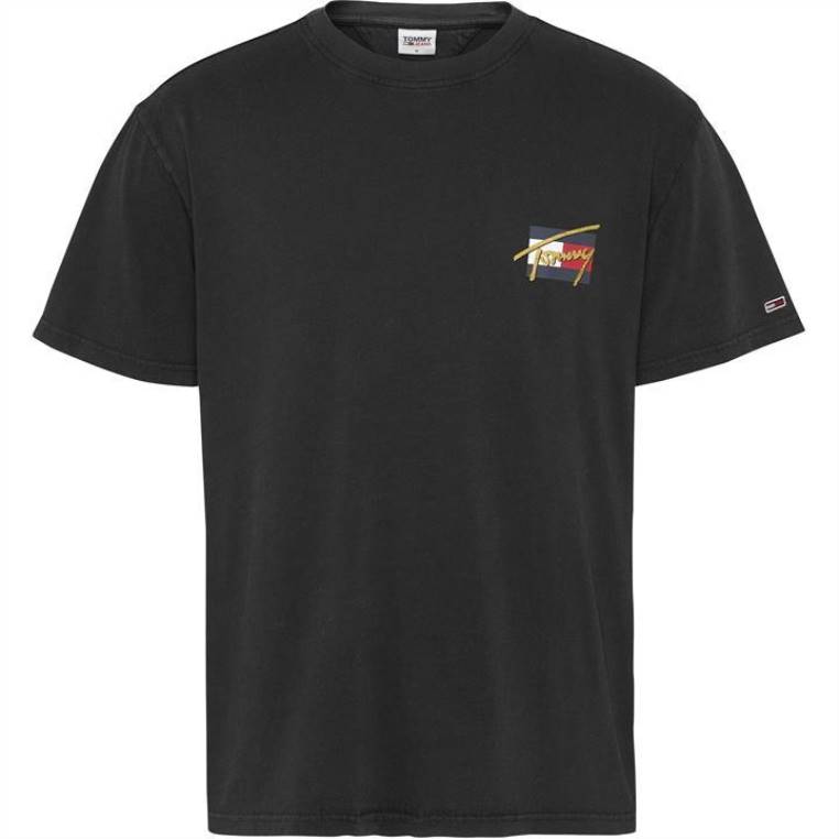 חולצת טריקו וינטג' גרפית עם שרוולים קצרים NX2019898 מיטות שחורות Tommy Hilfiger