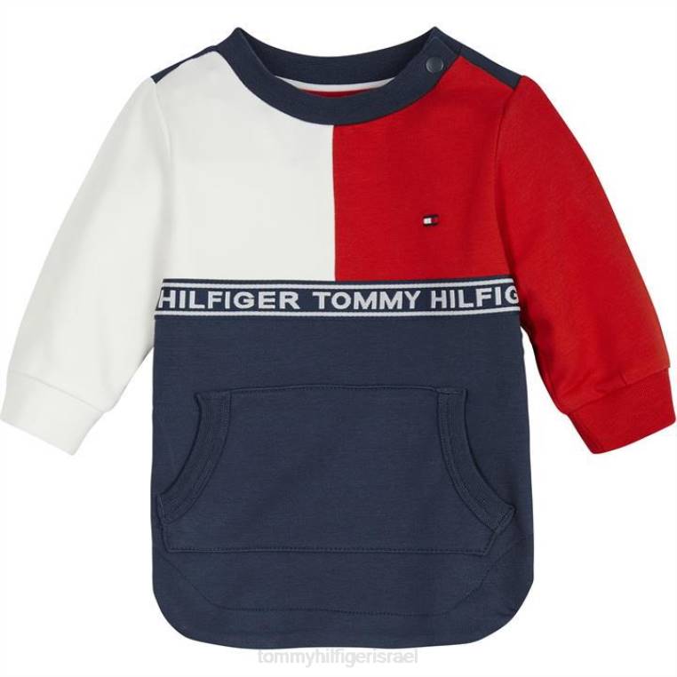 שמלת קולור בלוק NX2019913 צי הדמדומים Tommy Hilfiger