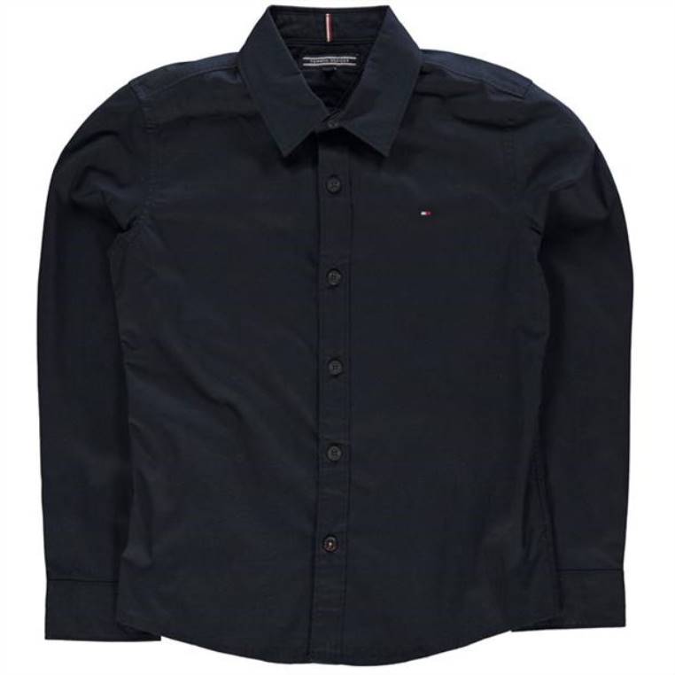 חולצת פופלין עם שרוול ארוך לבנים NX2019918 חיל הים Tommy Hilfiger