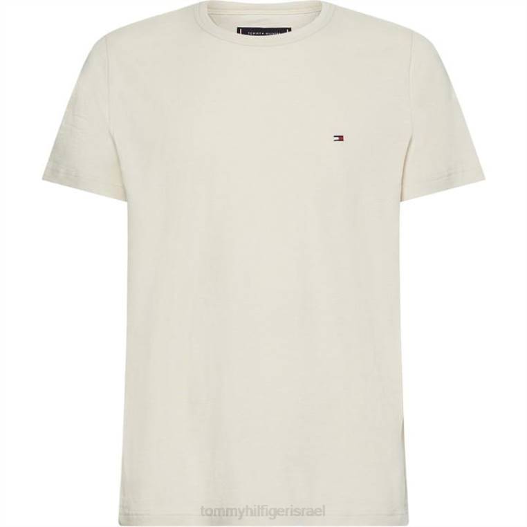 חולצת טי מבד כותנה NX2019929 נוצה לבן Tommy Hilfiger