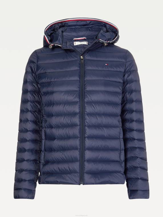 ג'קט קפוצ'ון חיוני במילוי פוך NX201992 שמיים מדבריים Tommy Hilfiger
