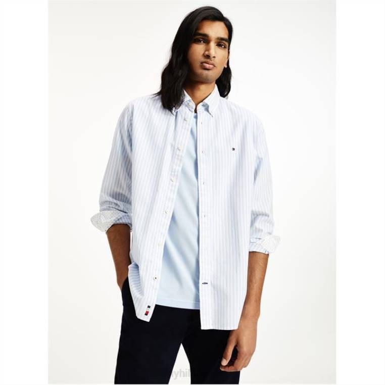 חולצת פסים של אוקספורד NX2019952 כחול רגוע 0a4 Tommy Hilfiger