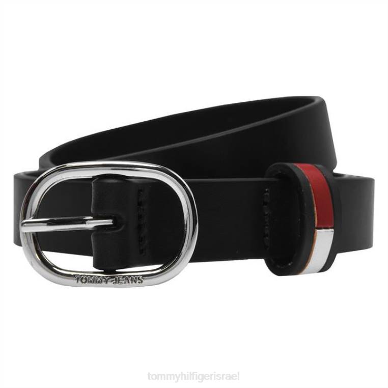 חגורה אובלית מזדמנת NX2019967 מיטות שחורות Tommy Hilfiger