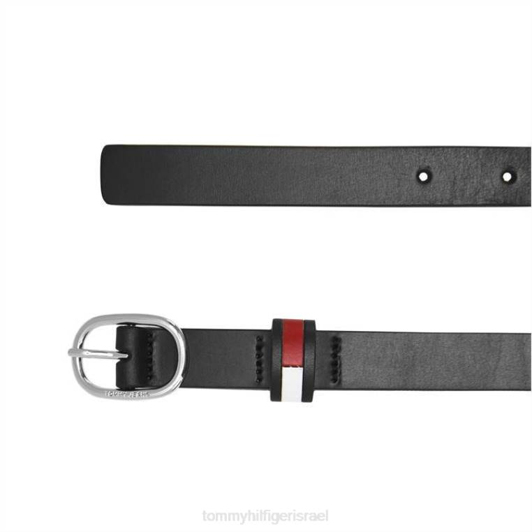 חגורה אובלית מזדמנת NX2019967 מיטות שחורות Tommy Hilfiger