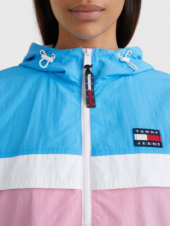 מעיל רוח שיקגו חסום צבע NX201999 ורוד טרי/מולטי Tommy Hilfiger