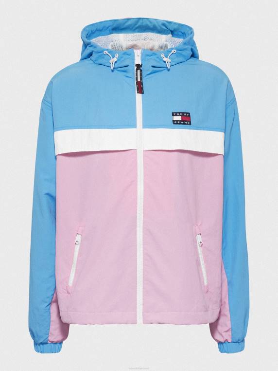 מעיל רוח שיקגו חסום צבע NX201999 ורוד טרי/מולטי Tommy Hilfiger