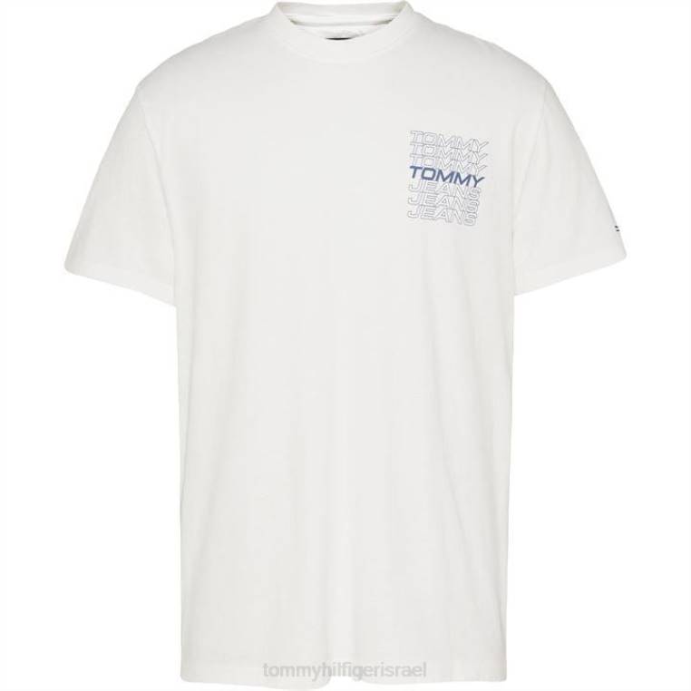 חולצת לוגו חוזרת NX2020002 ybr לבן Tommy Hilfiger