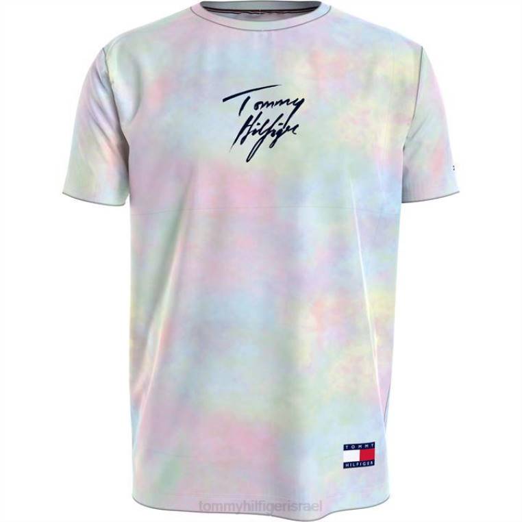 חולצת טריקו עם שרוולים קצרים בהדפס אובך NX2020028 אובך מעונן Tommy Hilfiger