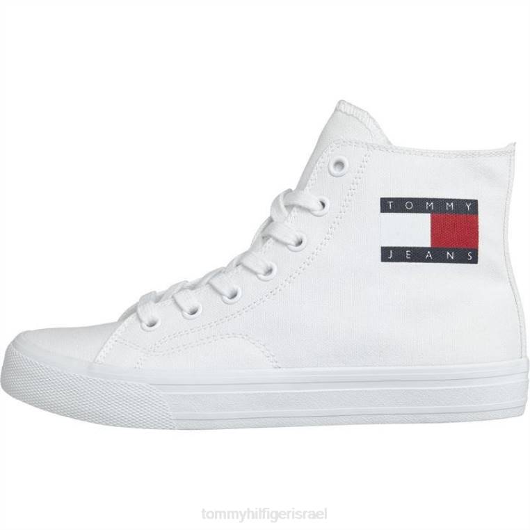 נעלי קנבס גבוהות NX2020060 לבן Tommy Hilfiger