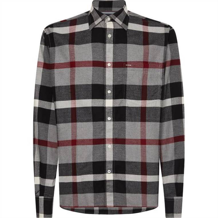 חולצת אובר בדוקה NX2020083 שחור/רב 0md Tommy Hilfiger