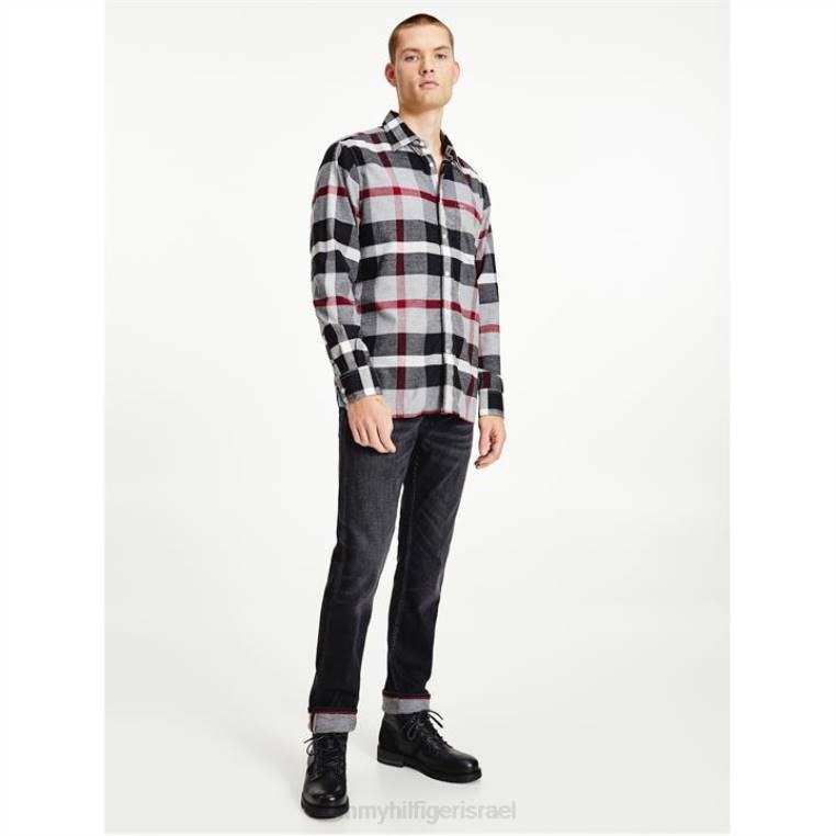 חולצת אובר בדוקה NX2020083 שחור/רב 0md Tommy Hilfiger