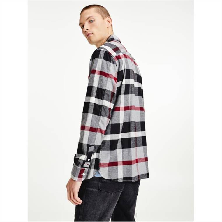 חולצת אובר בדוקה NX2020083 שחור/רב 0md Tommy Hilfiger