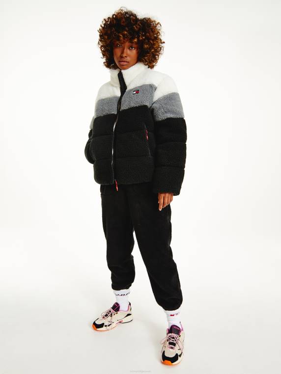 ז'קט נעים חסום בצבע NX202008 שחור/רב Tommy Hilfiger