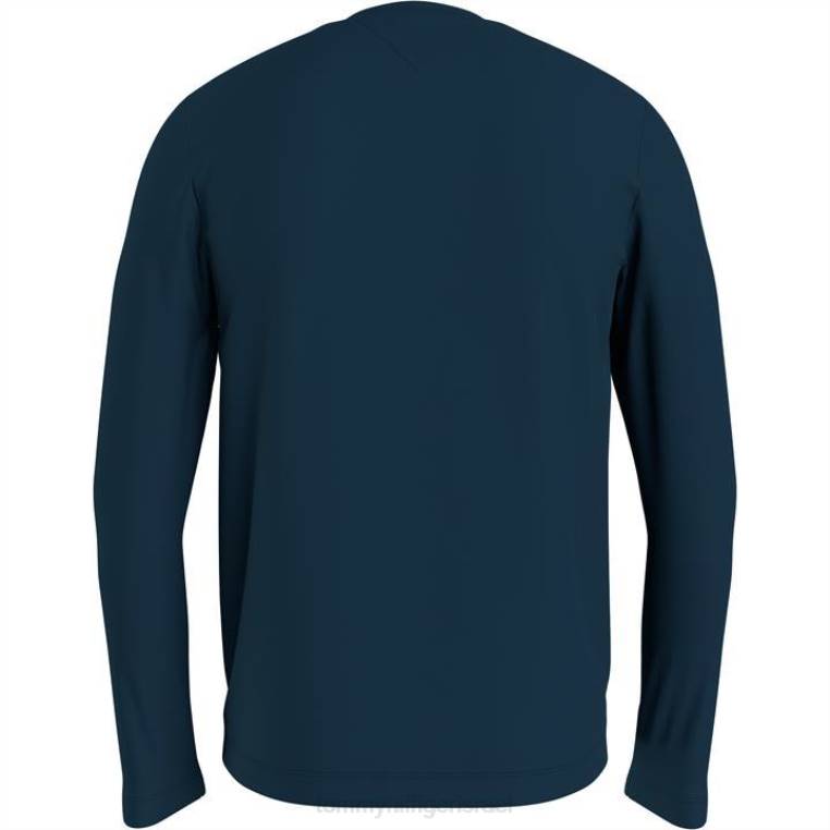 טי שרוול ארוך לגברים NX2020101 dbm על שפת האגם Tommy Hilfiger