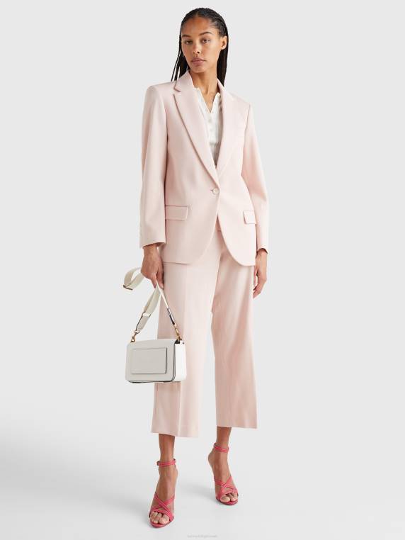 בלייזר מחויט עם סמל הכנה NX202011 ורוד גחמני Tommy Hilfiger