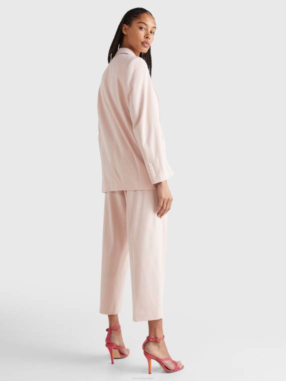 בלייזר מחויט עם סמל הכנה NX202011 ורוד גחמני Tommy Hilfiger