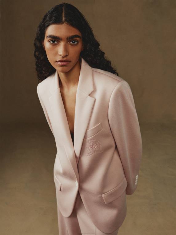 בלייזר מחויט עם סמל הכנה NX202011 ורוד גחמני Tommy Hilfiger