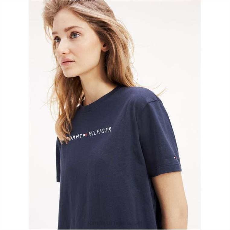 שמלת פיג'מה מקורית NX2020158 בלייזר נייבי Tommy Hilfiger