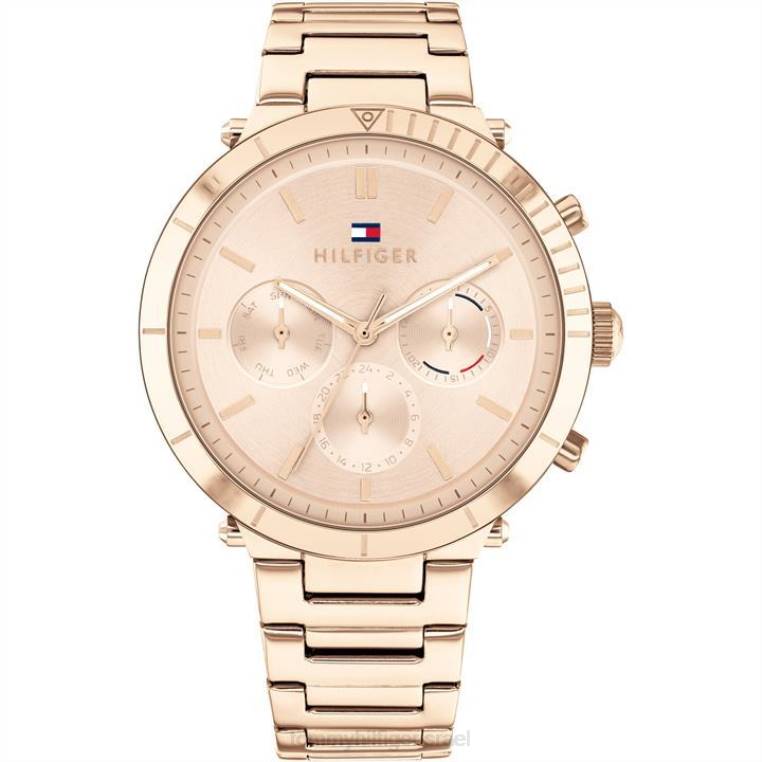שעון שמש שמפניה לנשים NX2020166 ורוד זהב Tommy Hilfiger