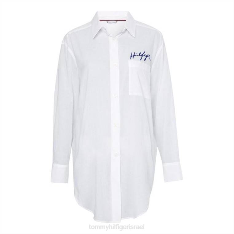 שמלת חולצה NX2020178 לבן Tommy Hilfiger