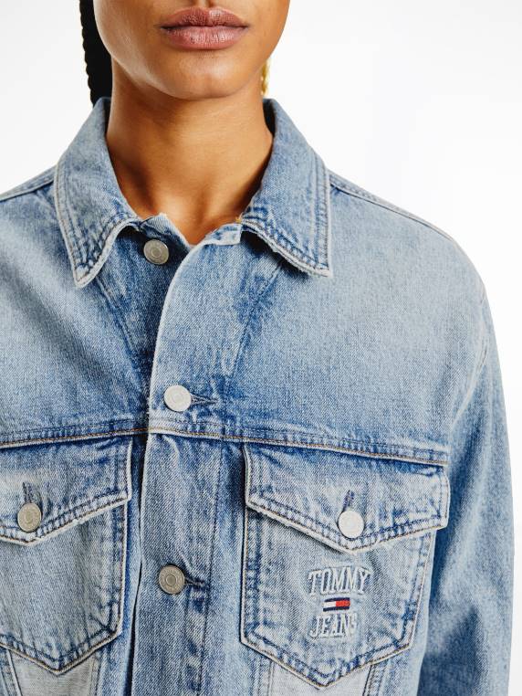 ז'קט טרוקר קצוץ גדול מימדים NX202018 מדיום ג'ינס Tommy Hilfiger