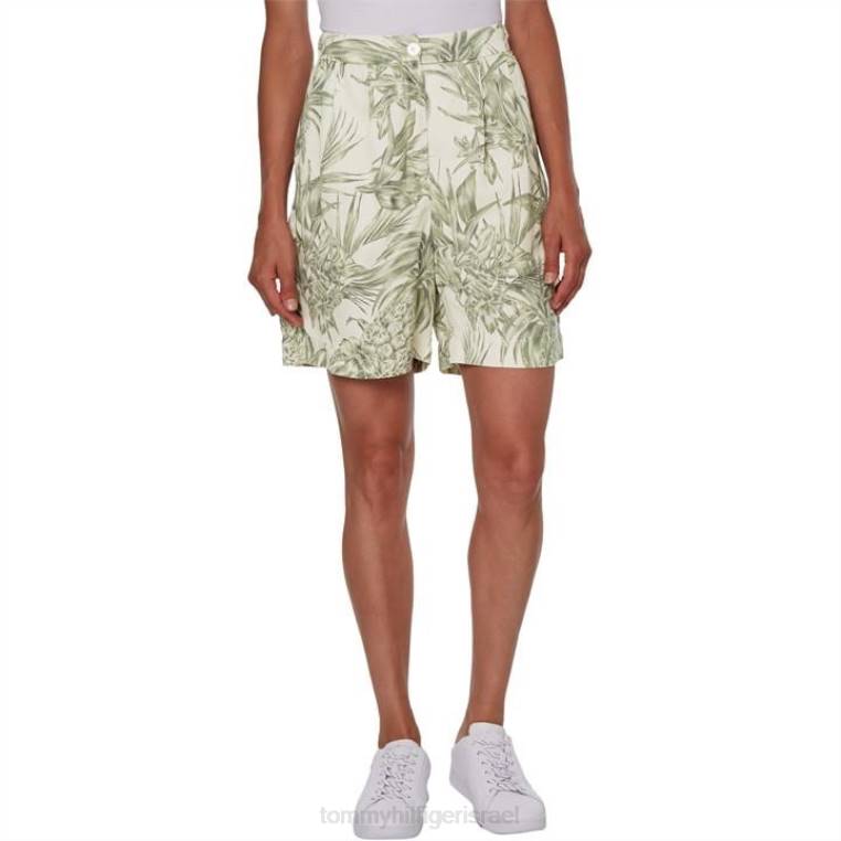 הדפס טנסל קצר קפלים NX2020197 אננס Tommy Hilfiger