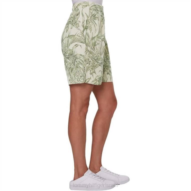 הדפס טנסל קצר קפלים NX2020197 אננס Tommy Hilfiger