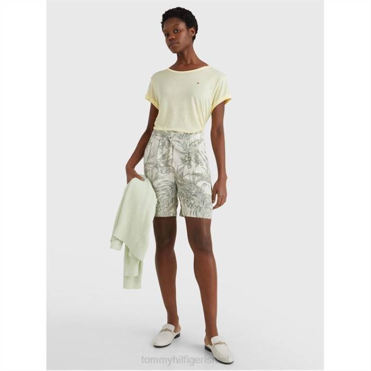 הדפס טנסל קצר קפלים NX2020197 אננס Tommy Hilfiger