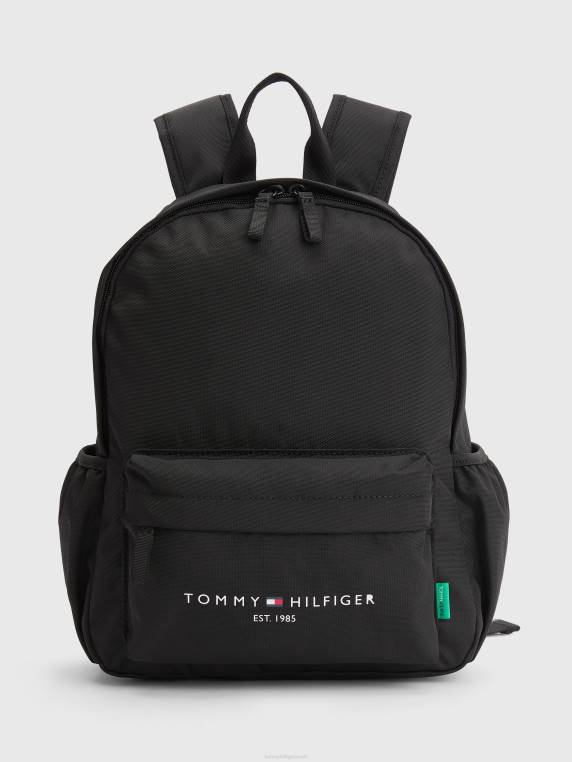 תיק גב עם לוגו שהוקם לילדים NX20201 שָׁחוֹר Tommy Hilfiger