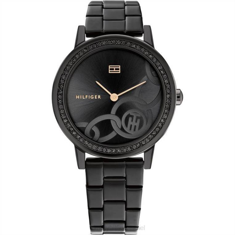 שעון נשים במוטיב שרשרת NX2020220 שָׁחוֹר Tommy Hilfiger