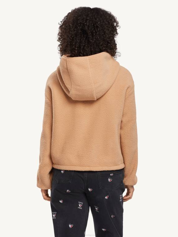 קולג' ממוחזר פליס פולאר NX202022 גמל רך Tommy Hilfiger