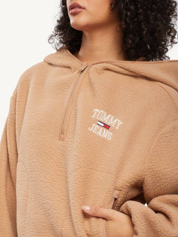 קולג' ממוחזר פליס פולאר NX202022 גמל רך Tommy Hilfiger