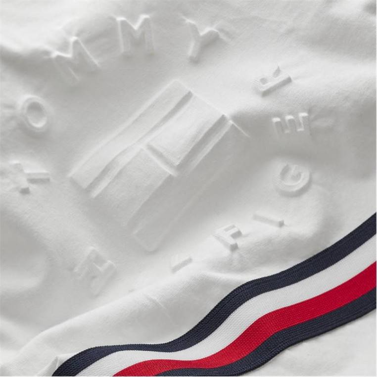 חולצת טריקו עם שרוולים קצרים לתינוקות NX2020240 לבן Tommy Hilfiger