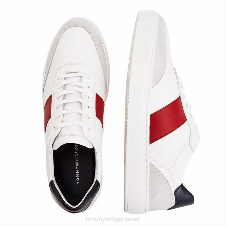 סוליית פרמיום מעור פס NX2020243 לבן/אדום/צי Tommy Hilfiger