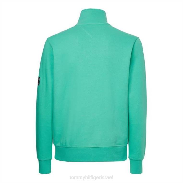 דגם רוכסן מכותנה ממוחזרת NX2020245 אלוה ירוק l3l Tommy Hilfiger