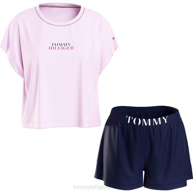 סט פיג'מות עם שרוולים קצרים NX2020249 לִילָך Tommy Hilfiger