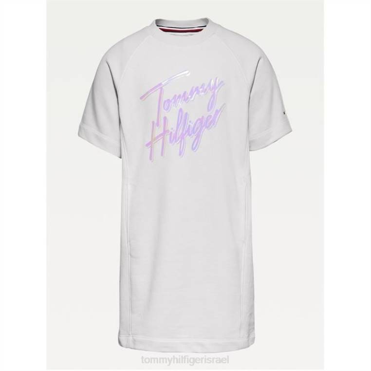 שמלת תסריט NX2020293 לבן Tommy Hilfiger