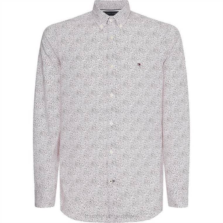 חולצה דקה מיקרו פרחונית NX2020305 לבן/אדום/צי 0k5 Tommy Hilfiger