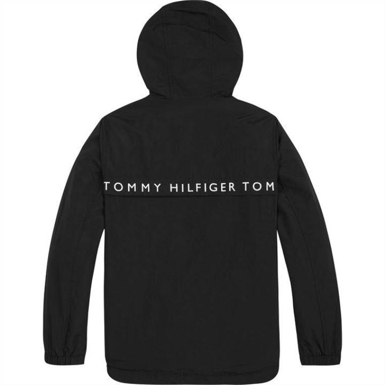 מעיל רוח גיבור NX2020370 מיטות שחורות Tommy Hilfiger