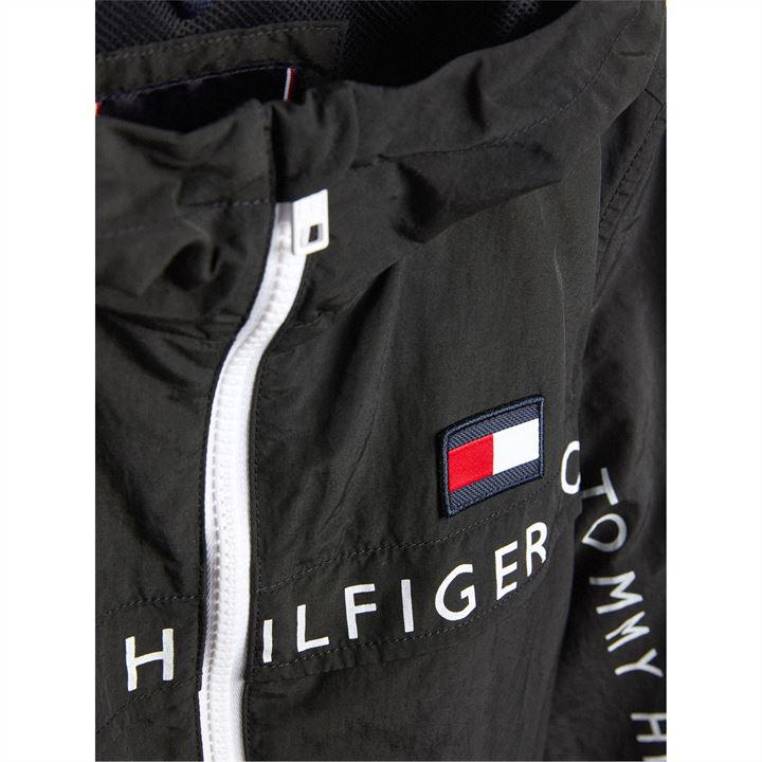 מעיל רוח גיבור NX2020370 מיטות שחורות Tommy Hilfiger