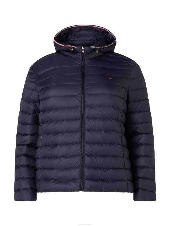 מעיל פוך עם קפוצ'ון חיוני להסרה NX202037 שמיים מדבריים Tommy Hilfiger