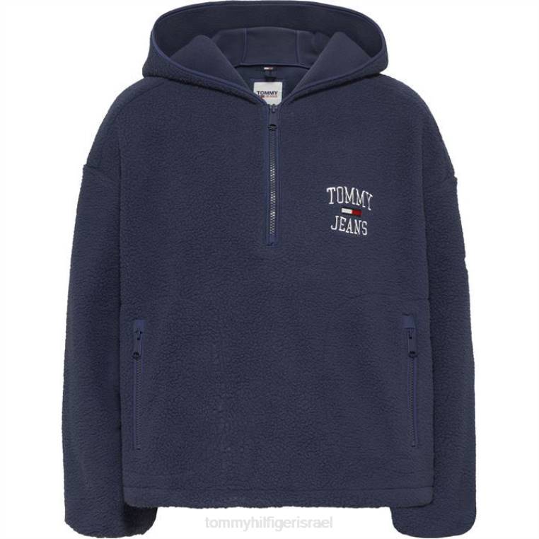 קפוצ'ון סוודר פליסה NX2020394 twilightt navy c87 Tommy Hilfiger