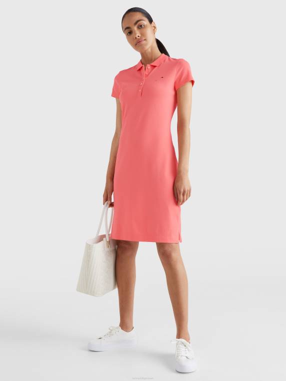 שמלת פולו דקה NX202043 פריחת האלמוגים Tommy Hilfiger