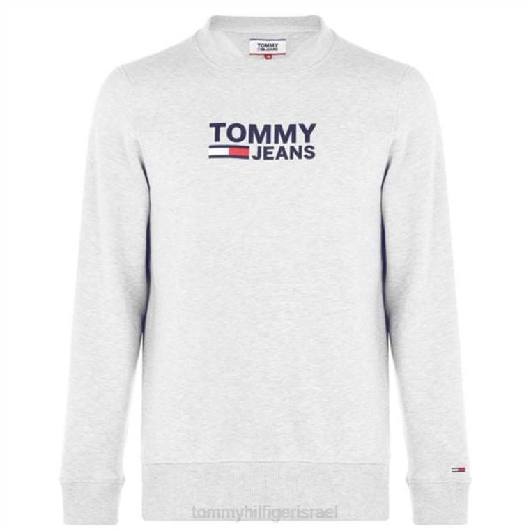 סווטשירט לוגו קורפ NX2020441 htr אפור Tommy Hilfiger