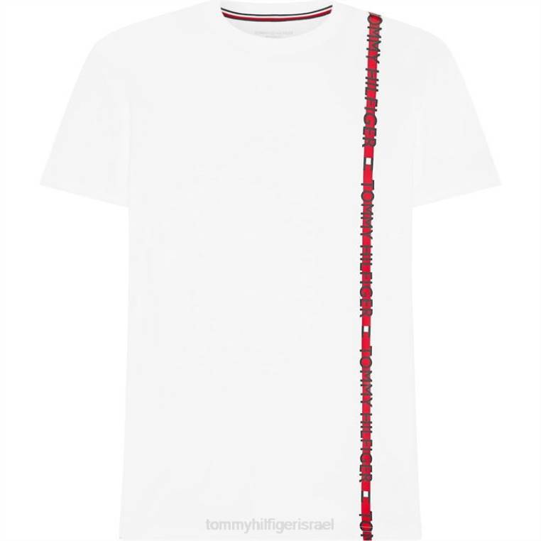 חולצת טי לוגו עם צווארון צווארון קצר NX2020456 לבן Tommy Hilfiger
