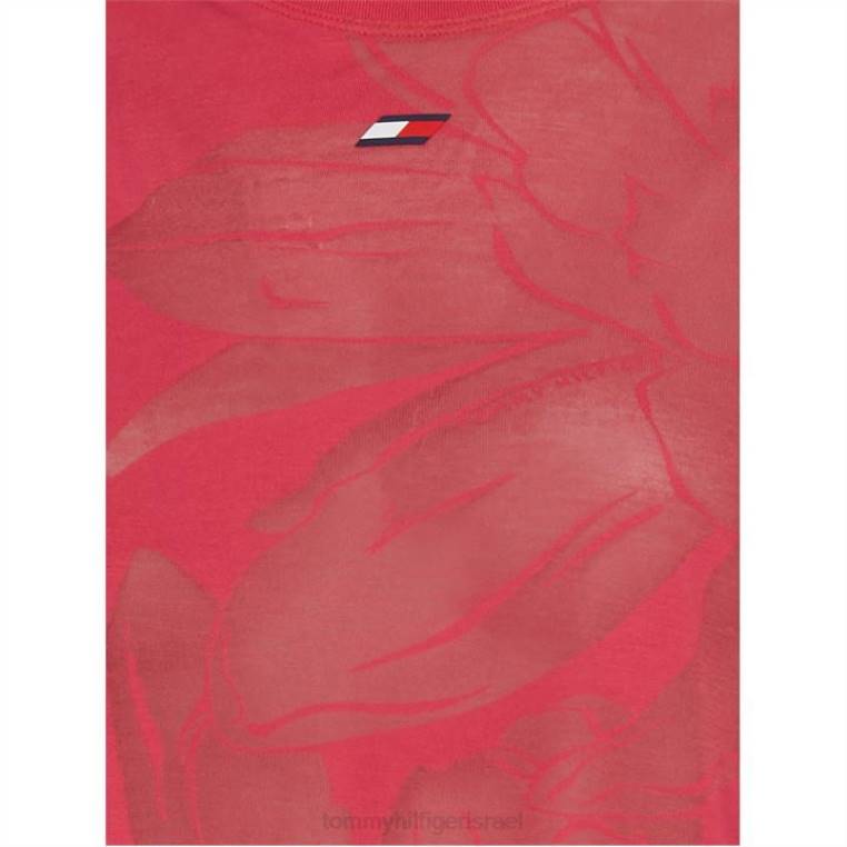 גופיית שחיקת פרחים נינוחה NX2020464 פאר ורוד Tommy Hilfiger